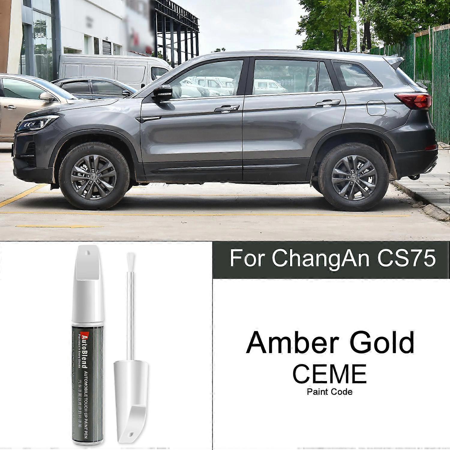 Canetas de reparo de tinta e verniz compatíveis para Changan CS75 Spots e Match Original Factory Color Codes Andean Gray Obsidian Black