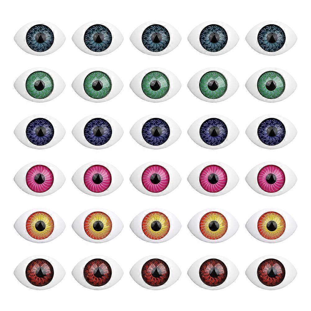 Oval Shaped Craft Eyes 300Pcs Multi Color Fake Eyeballs For Doll Makers DIY Activities Enhancing Visual Appeal