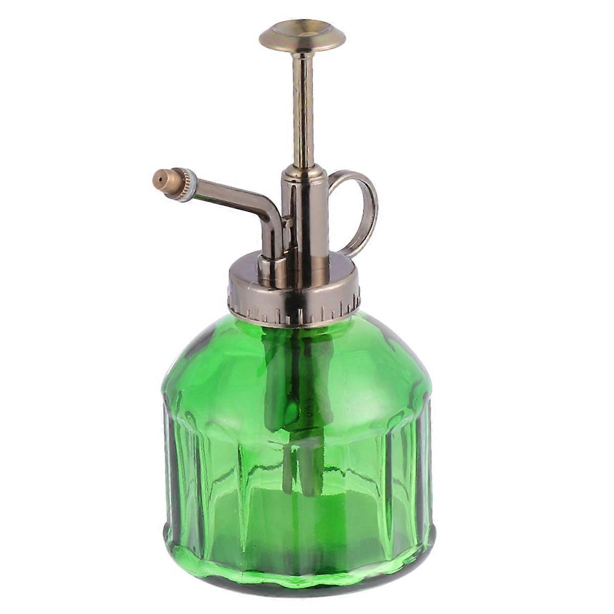 Glass Watering Kettle for Watering Use 3Pcs Green Vintage Hand Pressure Spray