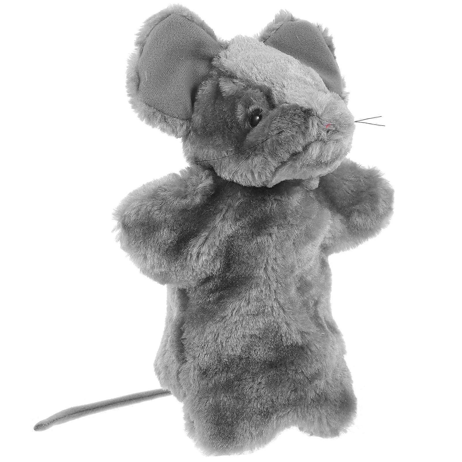 Plush Animal Hand Puppet Mouse Interactive Puppet Toy 2Pcs