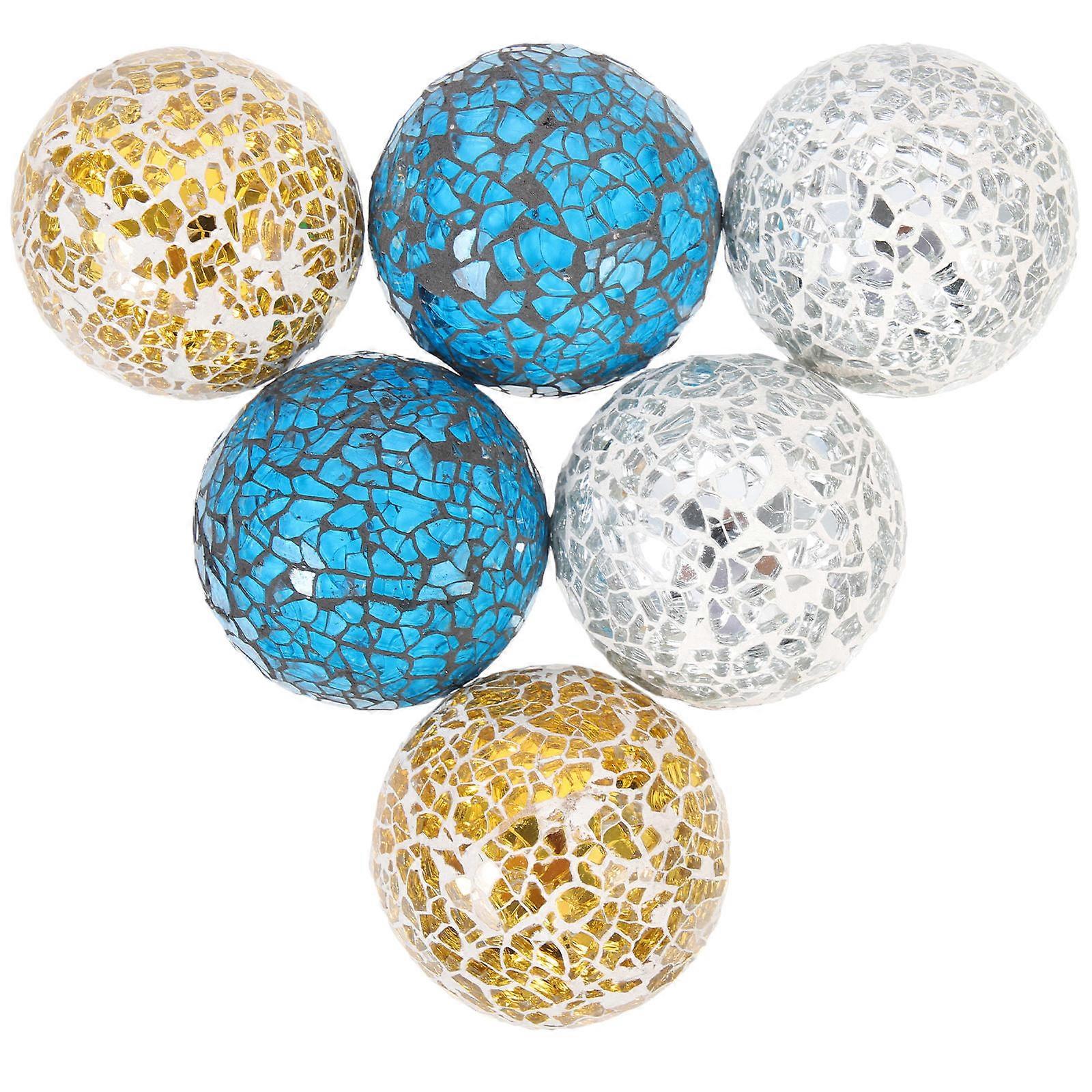 12Pcs Multi Color Mosaic Balls for Decorative Ornament