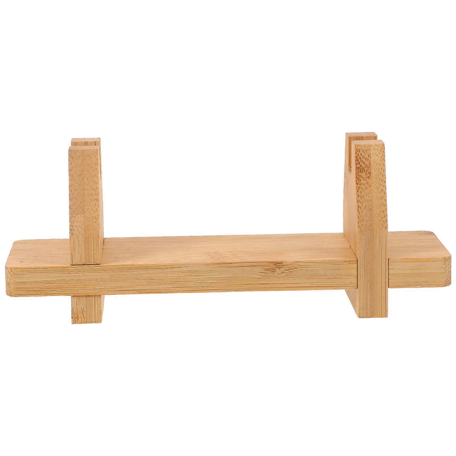 Fans Display Stand Bamboo Fan Holder for 3Pcs Traditional Display