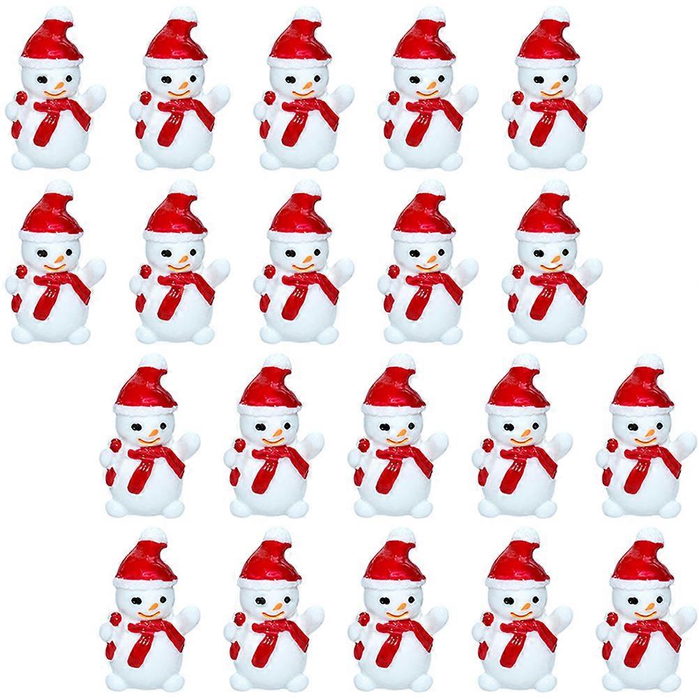 90 Pcs Miniature Snowman Figurines For Christmas Party Decoration In Concise Design Fashionable Style Measuring 2.9X1.9X1.5CM