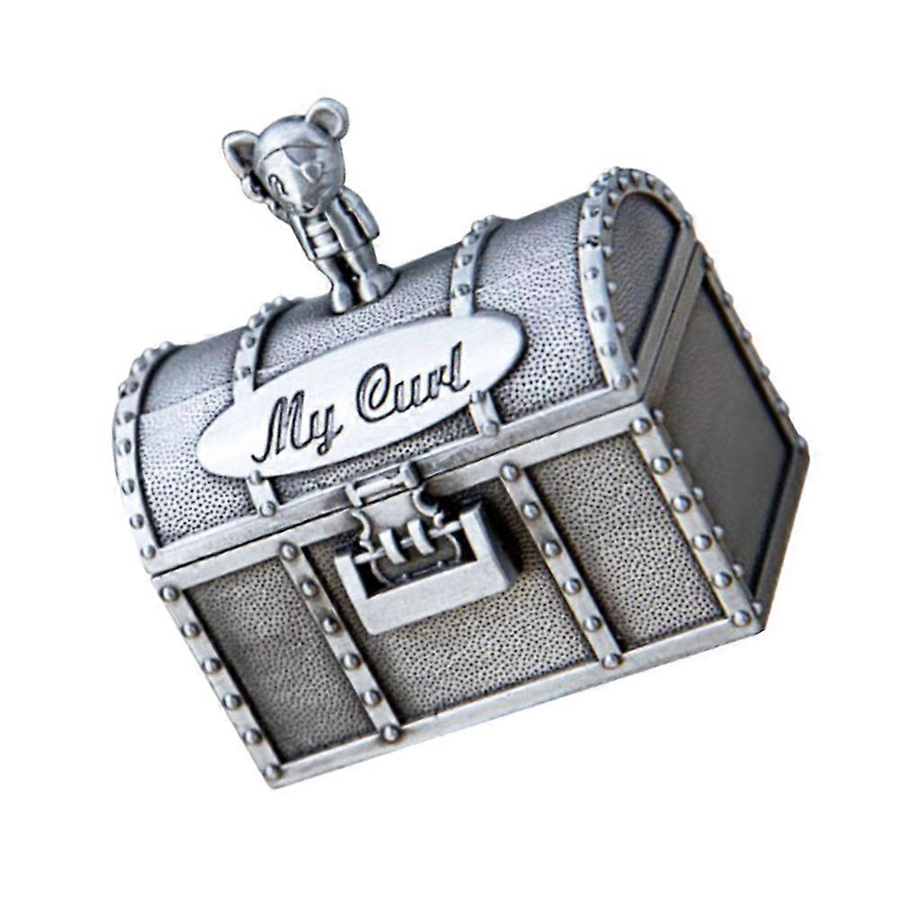 Silver Baby Keepsake Boxes Baby Tooth Storage for Storage 4Pcs