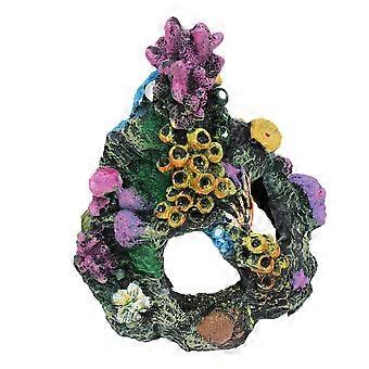 Aquarium Ornament Rockery Fish Refuge Hole Resin Decoration 2Pcs