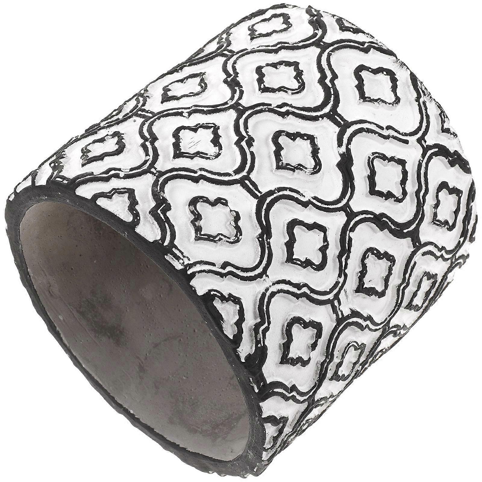 Succulent Plant Pot for Office Decor 2Pcs Rustic Cement Flower Planter