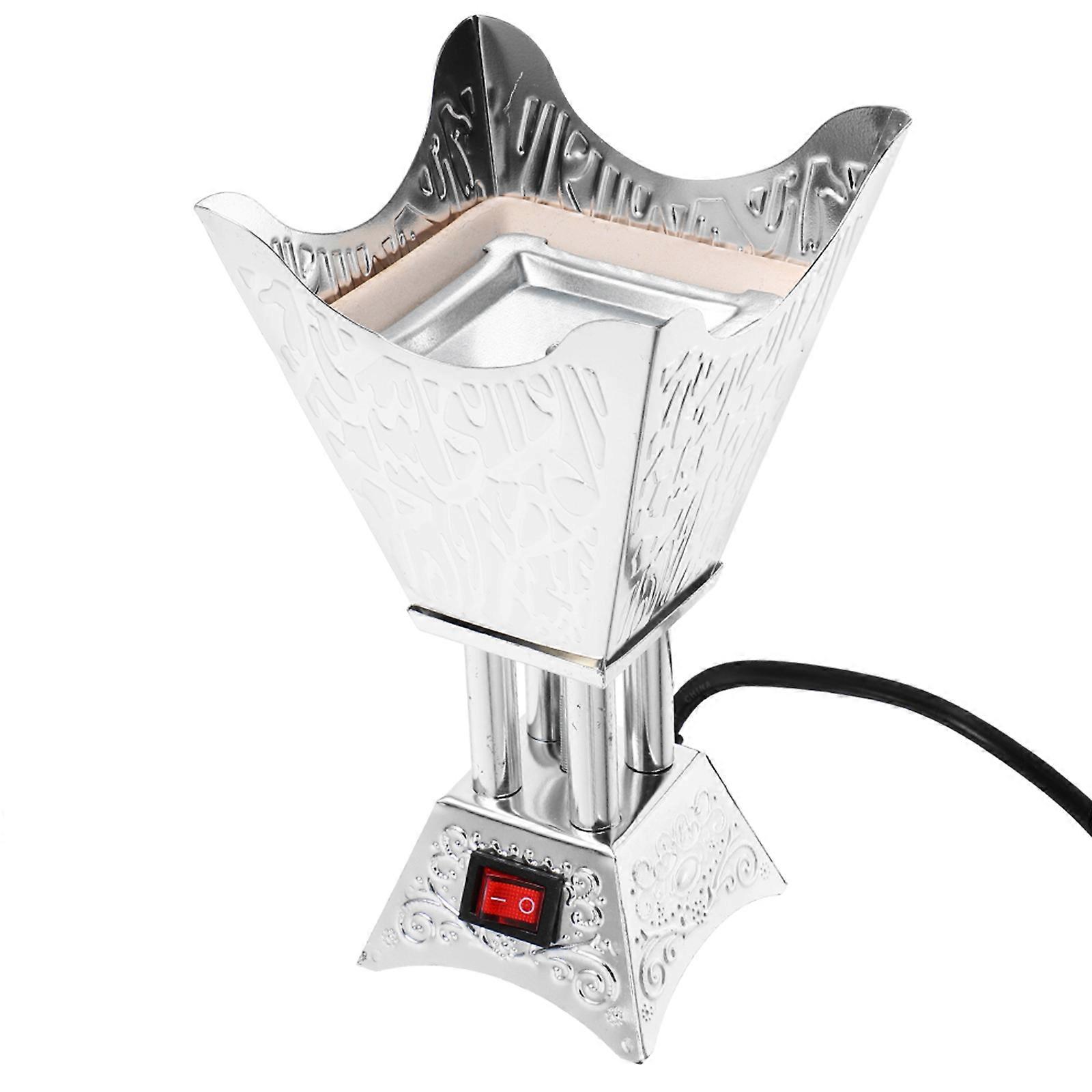 Silver Electric Incense Burner for Decoration 5Pcs Middle Eastern Design
