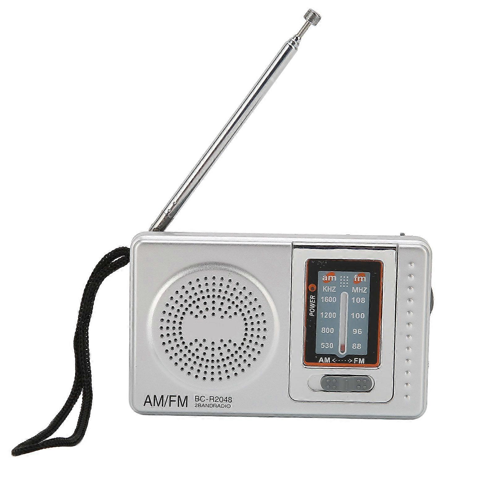 Portable Radio DSP Chip AM FM Transistor Radio with Built in Speaker for Home Travel Entertainment Work Emergency