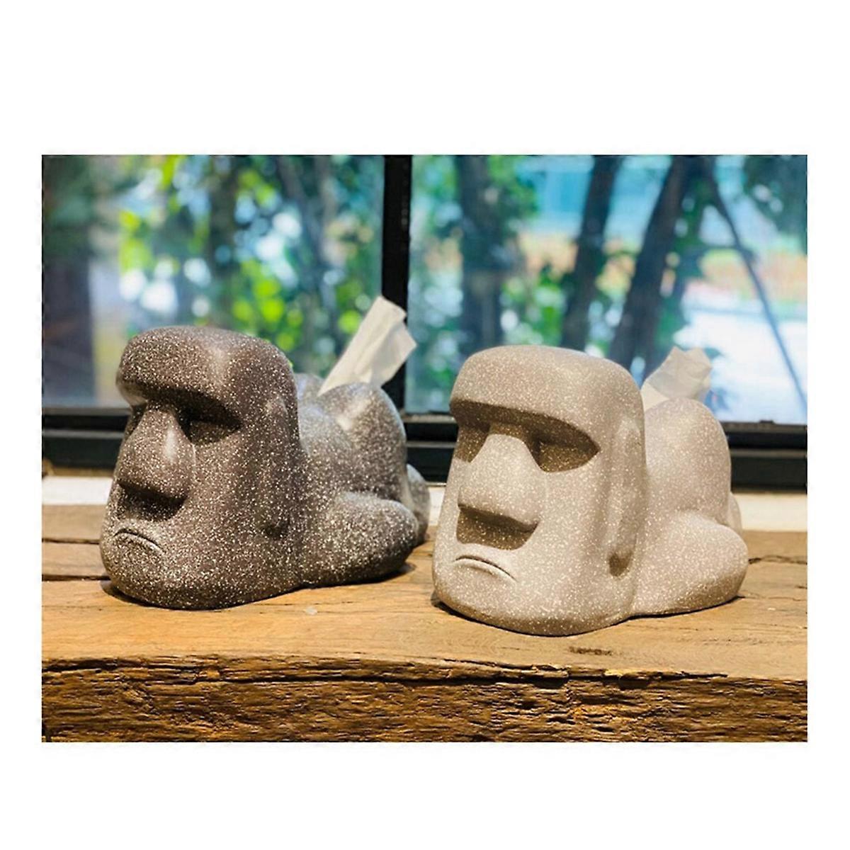 Tissue Box Statue, Funny Gift, Tissue Stand,Birthday Gift, Light Gray