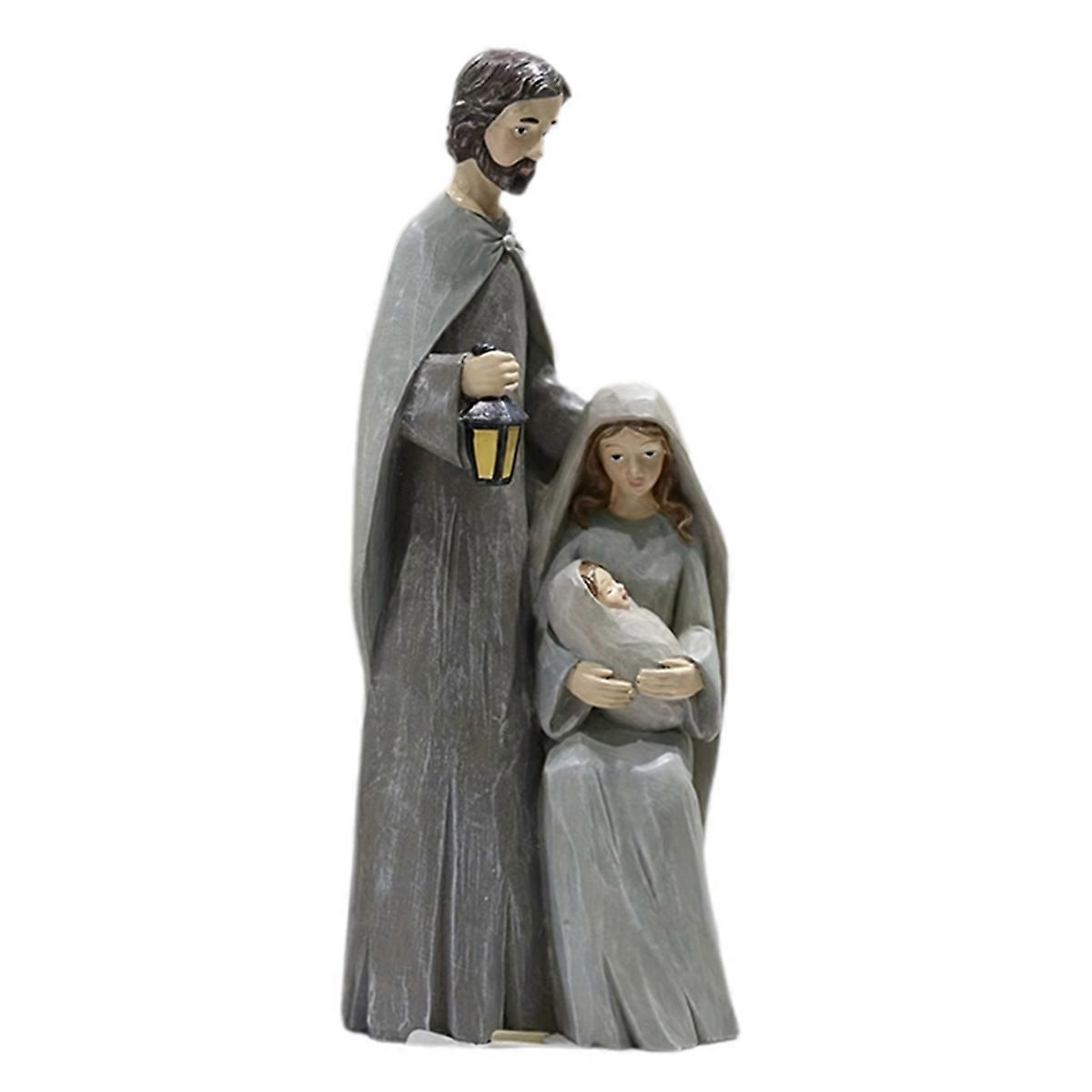 Nativity Scene Home Decoration Crafts Easter Gift Gray