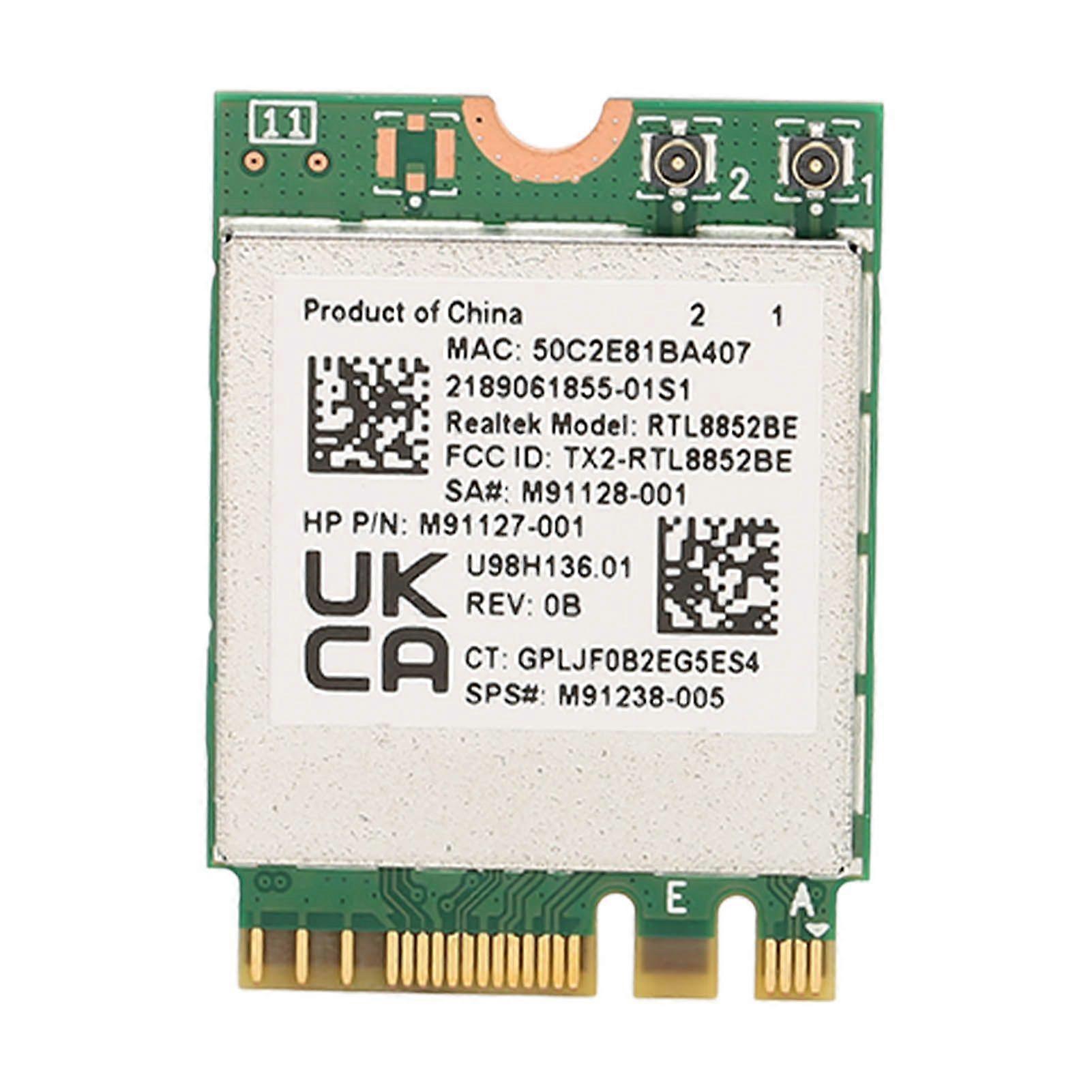 Wireless Network Card 2.4GHz 5GHz 1800Mbps Bluetooth 5.2 Plug and Play 1800Mbps Network Card for Win 10