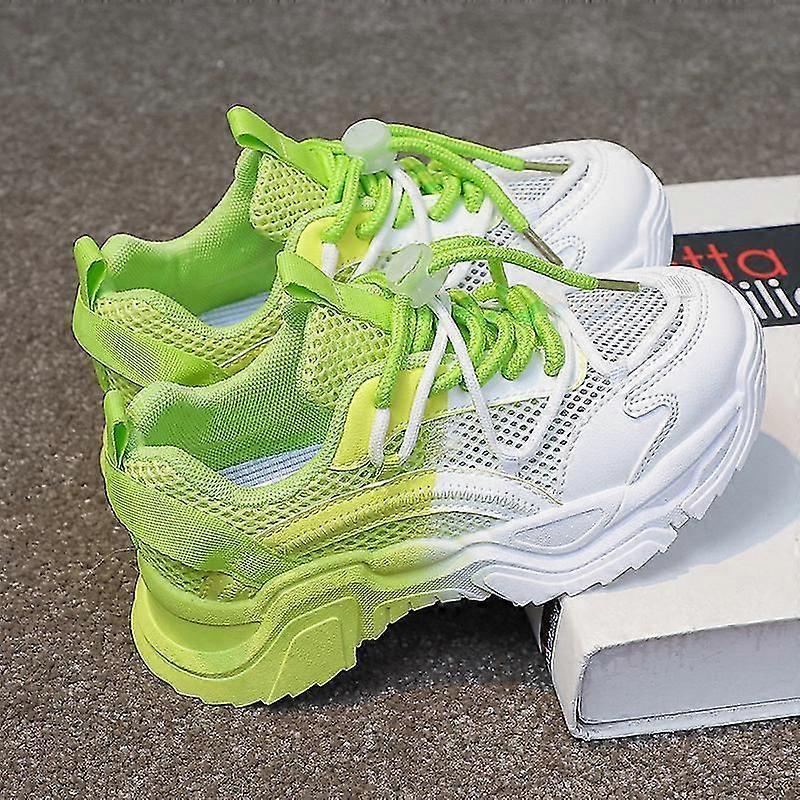 Luxora barnesko med tykke såler for jenter, vår, myke såler, fargeblokkerende, fritidssko, forhøyende for gutter