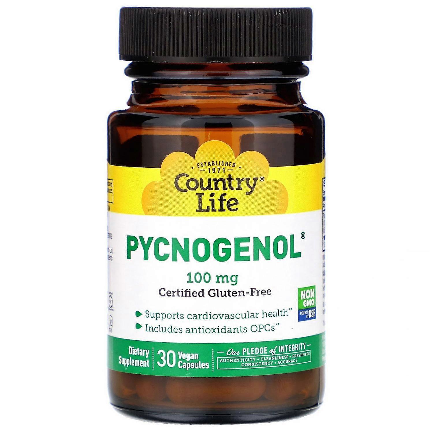Country Life, Pycnogenol, 100 mg, 30 Vegan Capsules