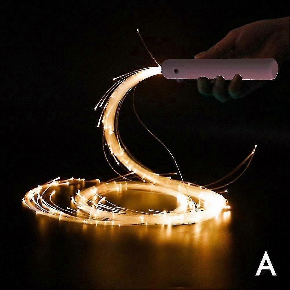Fiber Optic LED Dance Whip with Light-Up Pixels for Festivals and Parties
