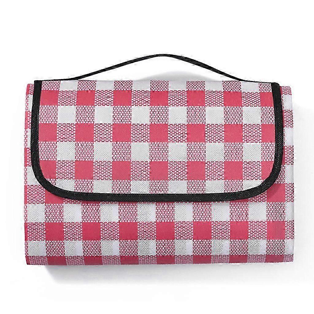 Quick-Drying Waterproof Picnic Blanket, Red Square, 180x200 cm