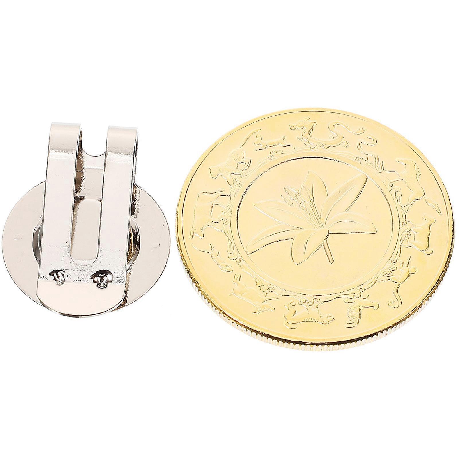 Golf Marker Hat Clips Decorative Golf Ball Marker Portable 5Pcs