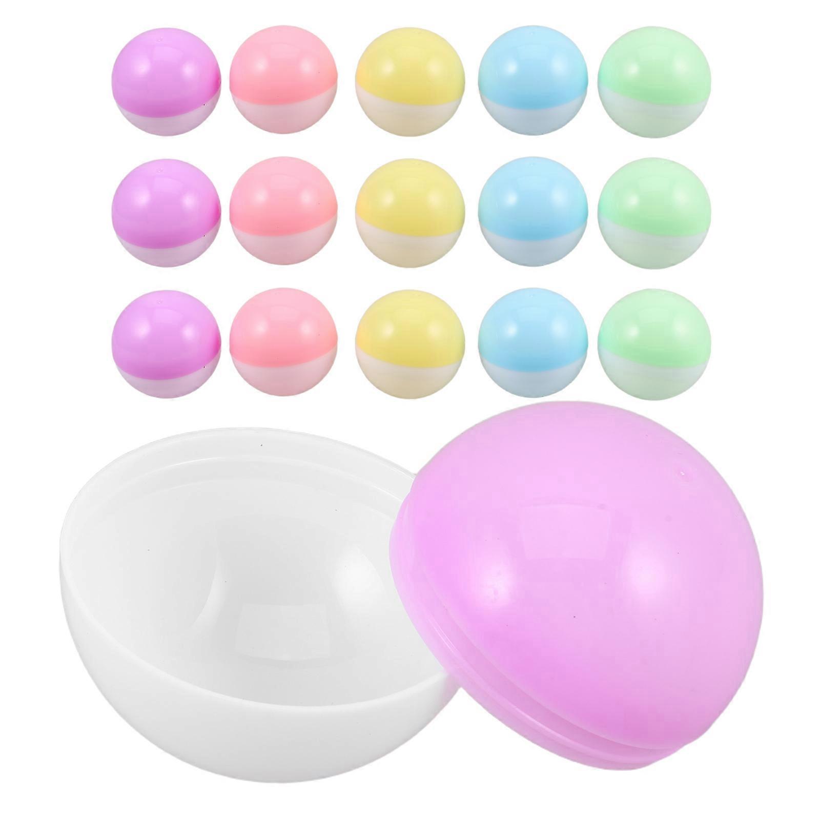 Colorful Gumball Capsules for Storage Use 100Pcs Plastic Round Containers