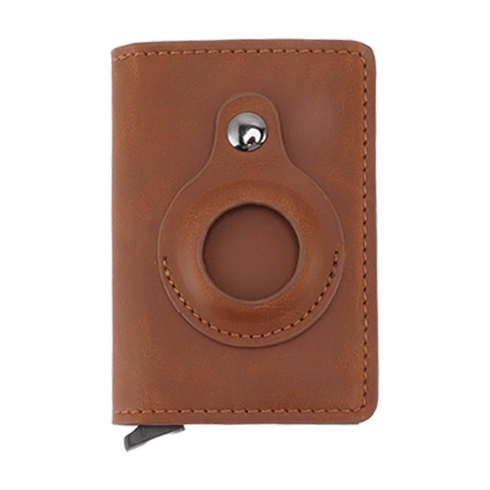 ID Credit Card Holder Wallet Bank Card Clip Wallet Money Clip Wallet with Slot for IOS Locator Apricot 26s