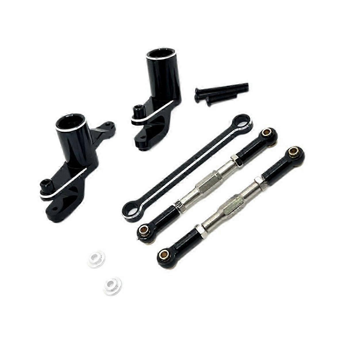 25-26 RC Car Upgrade Steering Assembly Pull Rod Kit for UDIRC 1/12 Black