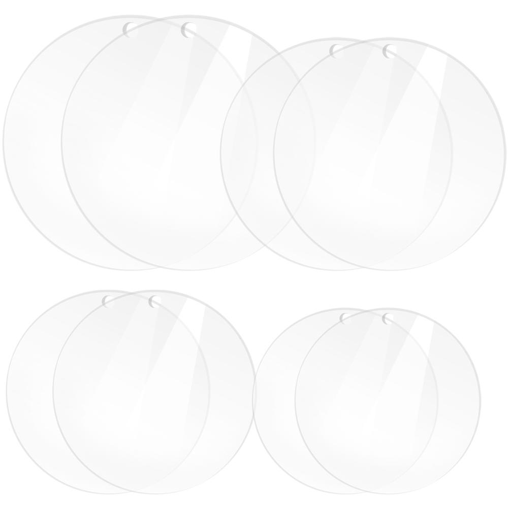 Transparent Circle Blanks 8Pcs Round Acrylic Sheets Designed For Painting 15cm Diameter Art Projects