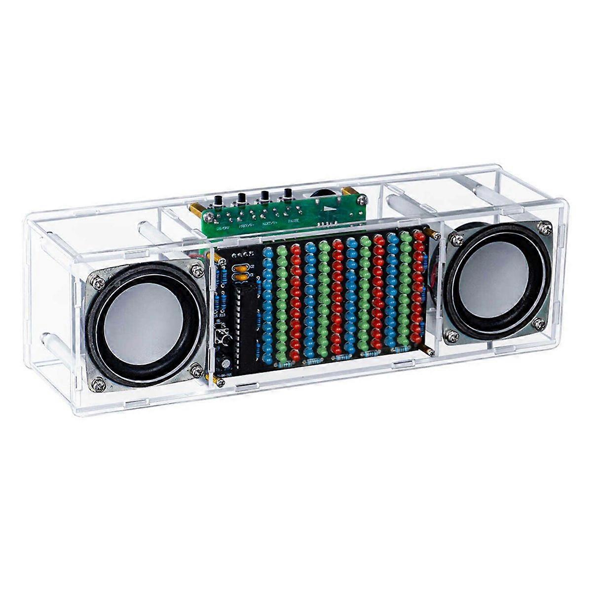 DIY Bluetooth Speaker Kit Electronic LED Music Spectrum Dual Channel Soldering Practice 3W Speaker 8