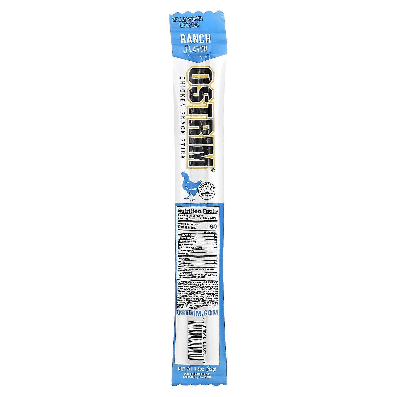 Chicken Snack Stick, Ranch, 1 Stick, 1.5 oz (42 g)