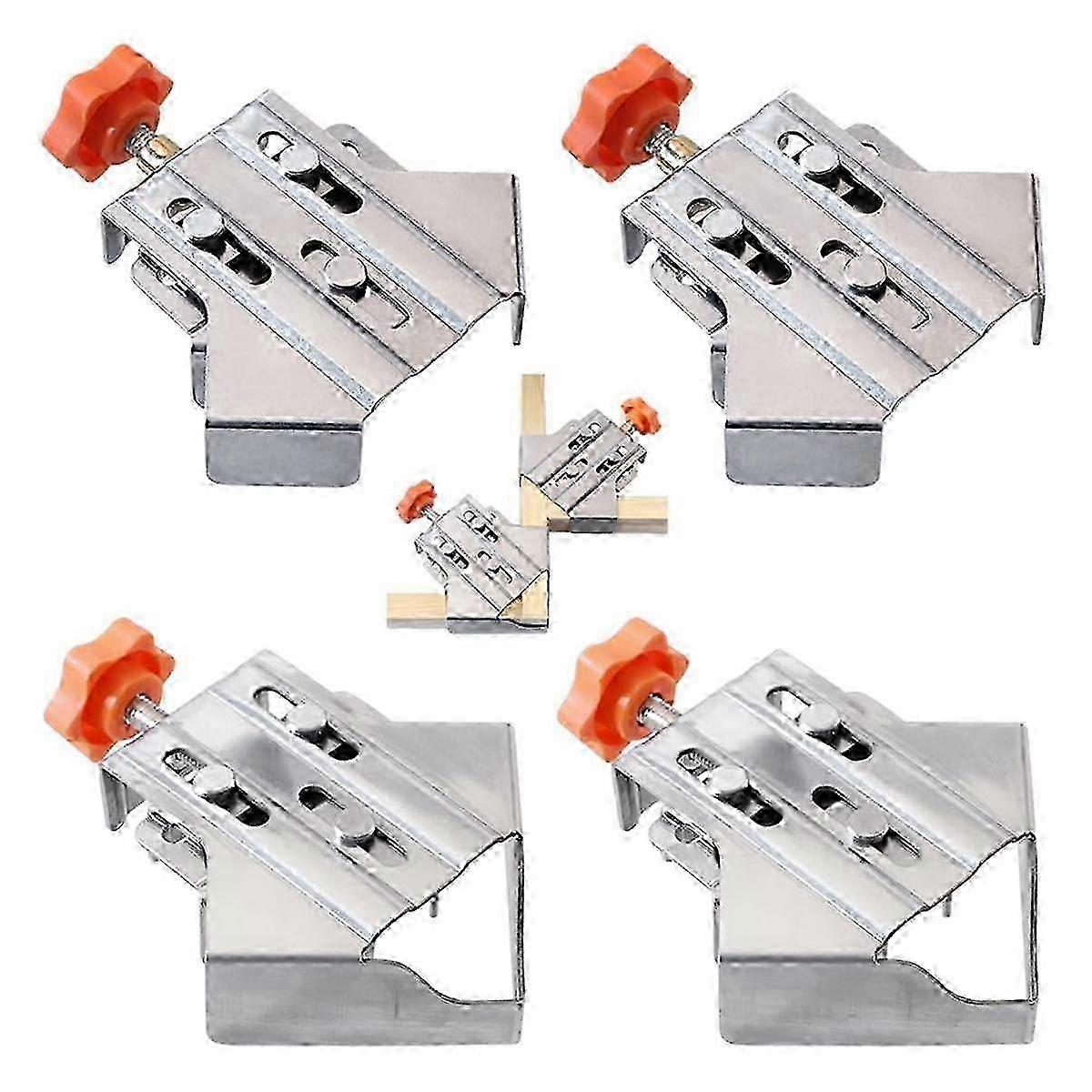 8pcs Multipurpose Stainless Steel 90 Degree Corner Clamp,Single Handle Adjustable Corner Clamping T Edition a 26s