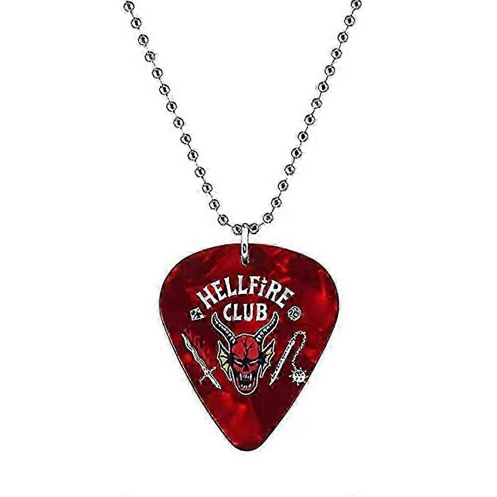 Hellfire Club Stranger Things Eddie Munson Gitara Pickdant Plectrum Náhrdelník Darček