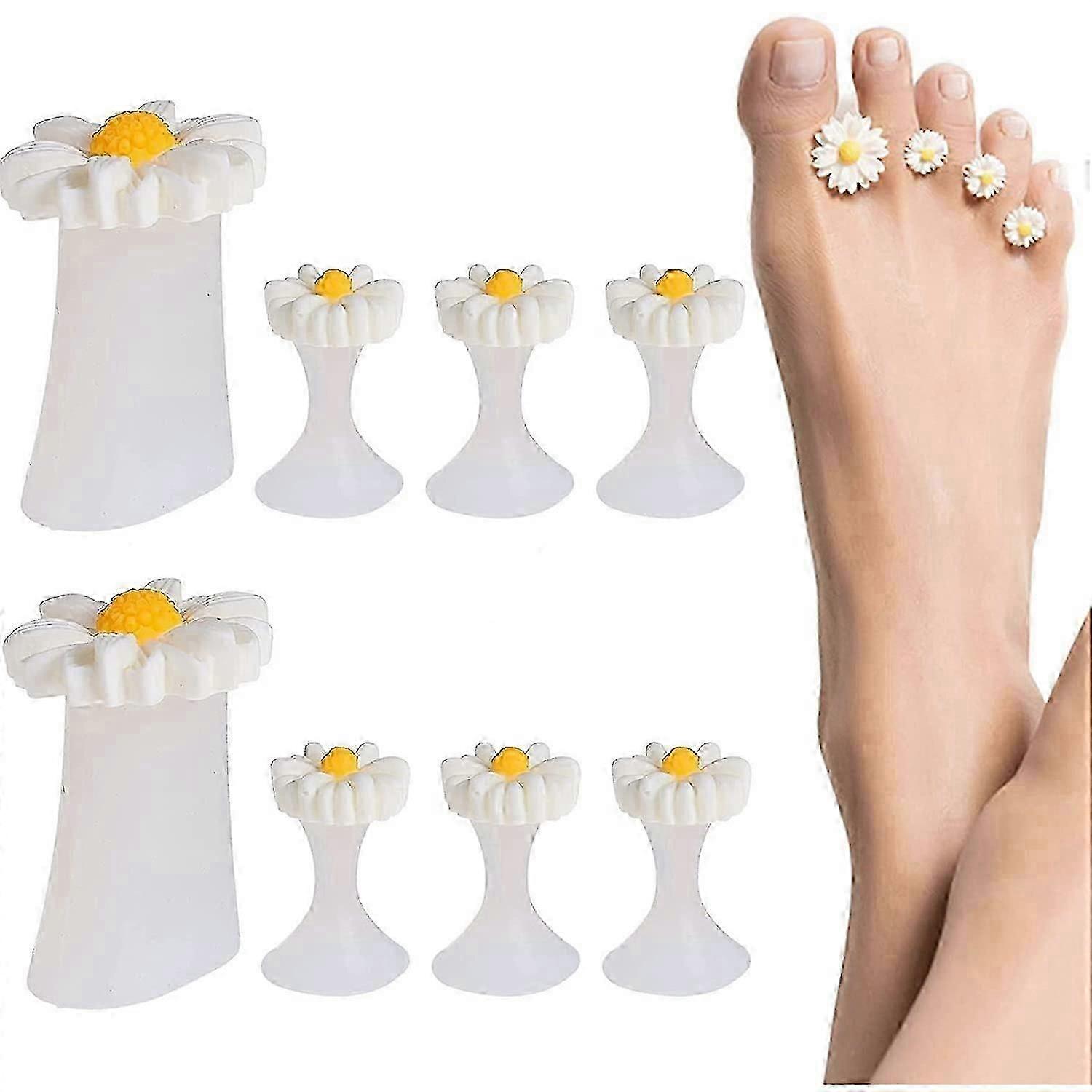 Toe Separators, Silicone Toe Separator, Finger Divider, Silicone Finger Toe Separators, Cute Daisy Flower Finger