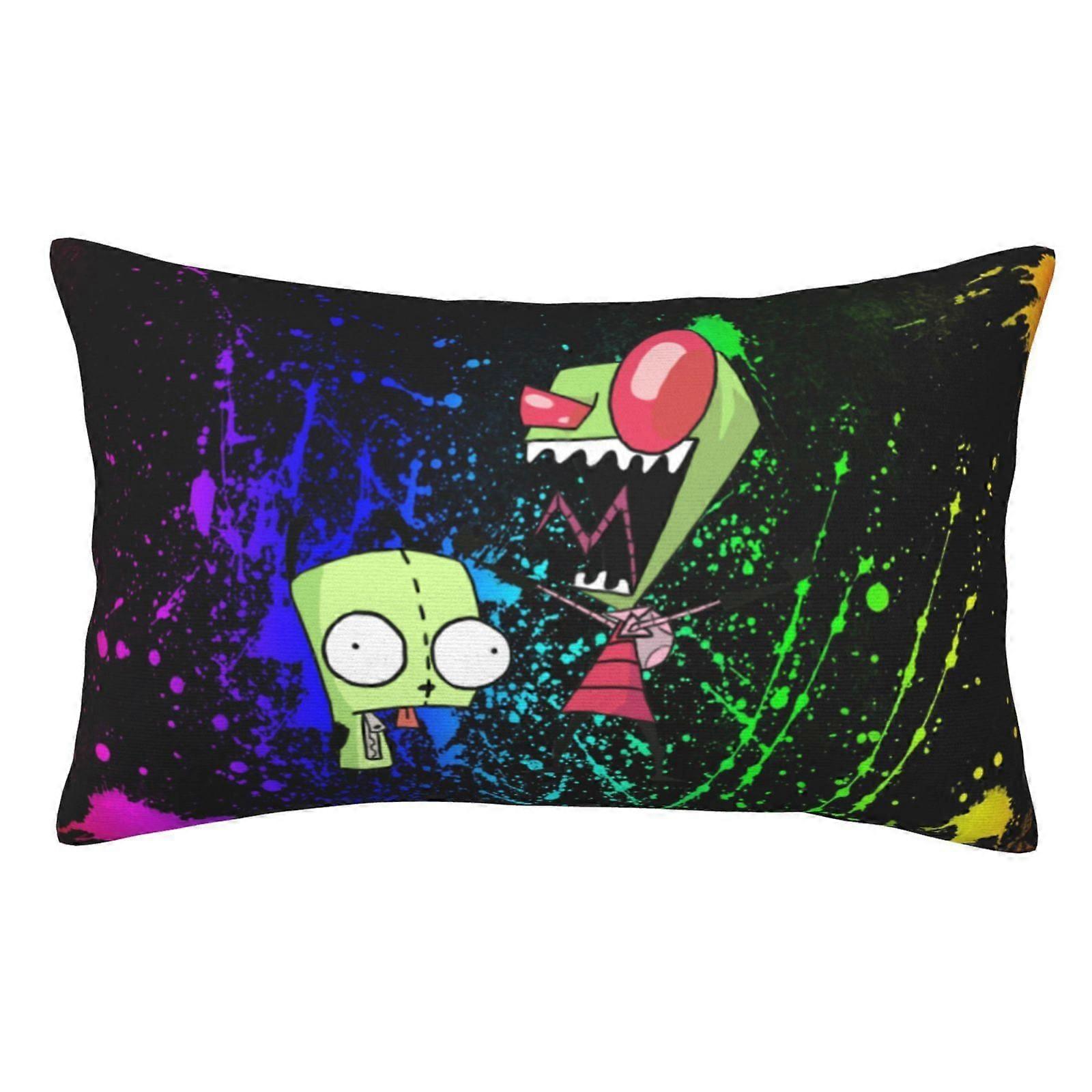 t172 Invader Zim Gir Fronha Almofada Capas de Almofada Com Zíper Oculto Fronha Decoração Para Cama Dormitório Sofá Sofá Carro cBZT172