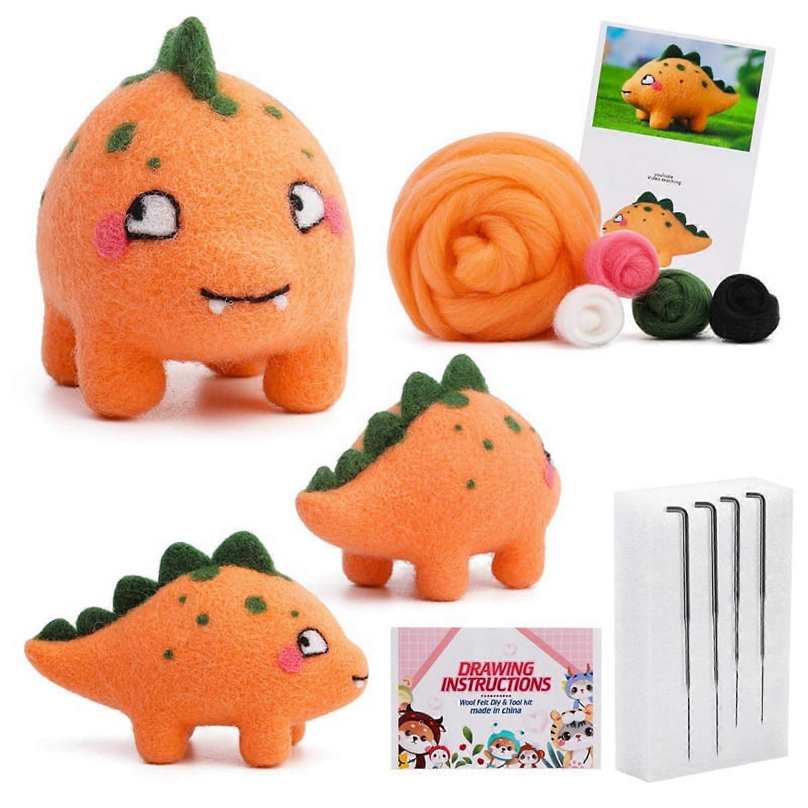 IMCBSTT Animal Needle Felting Kit with Wool,Needle Felting Supplies with Foam Mat Instruction Needle Felting Needles for Adults