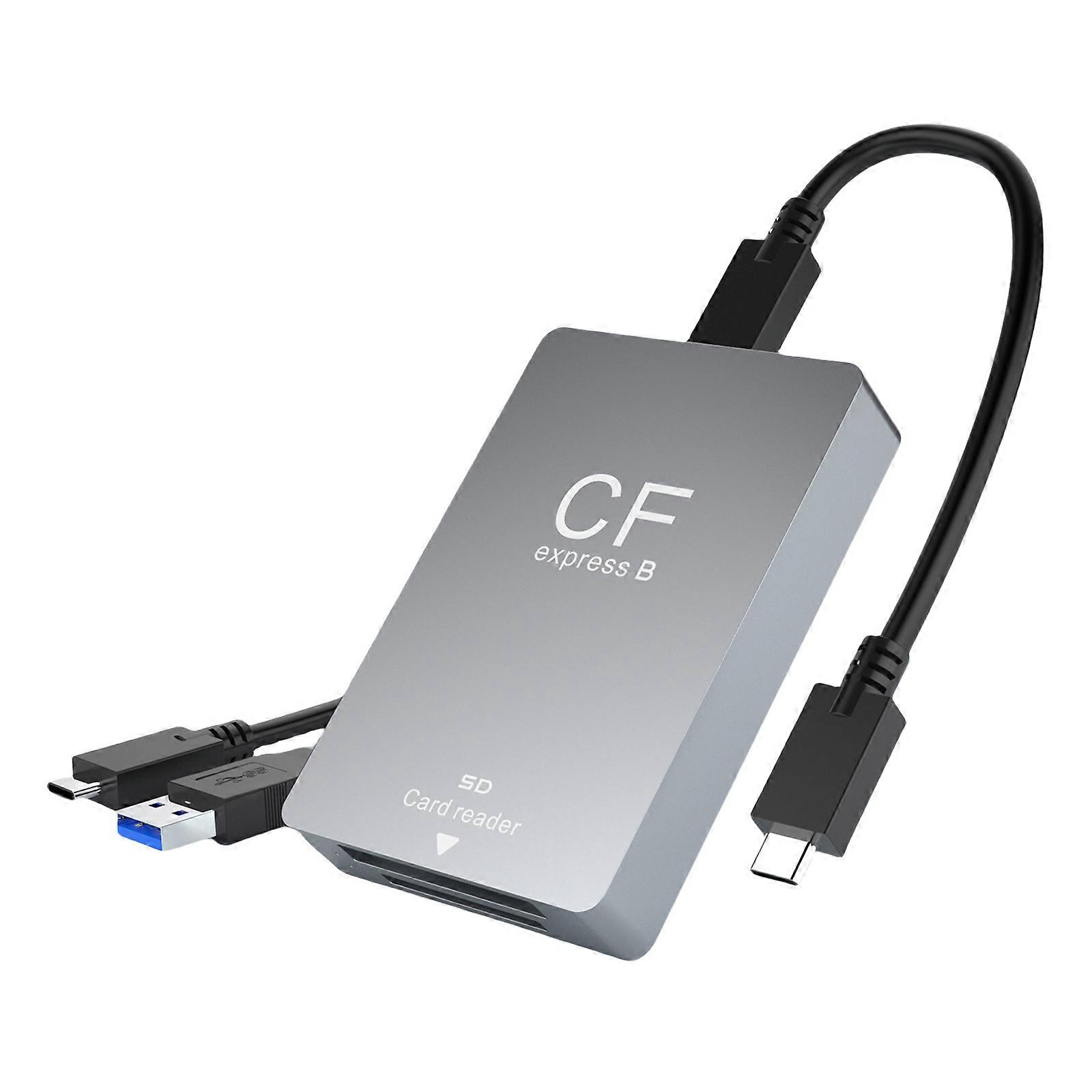 Lecteur de carte CFexpresss de type B fiable Adaptateur de transfert de données rapide USB3.2 10Gbps Super Speed Data TransferCF, SDHCCard Multicolore