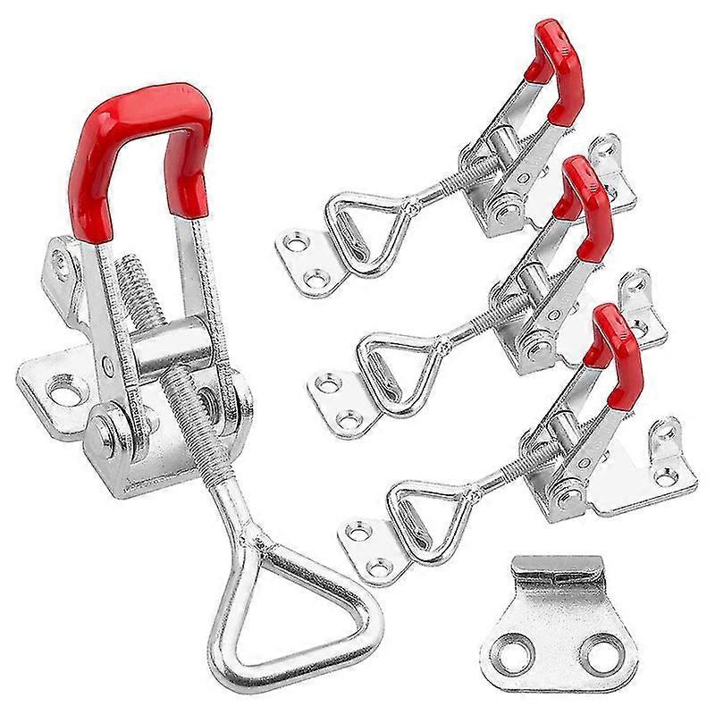 4pcs -4002 Adjustable Toggle Clamp 550 Lbs Holding Capacity Toggle Latch Hasp Clamp Lockable Quick (haoyi