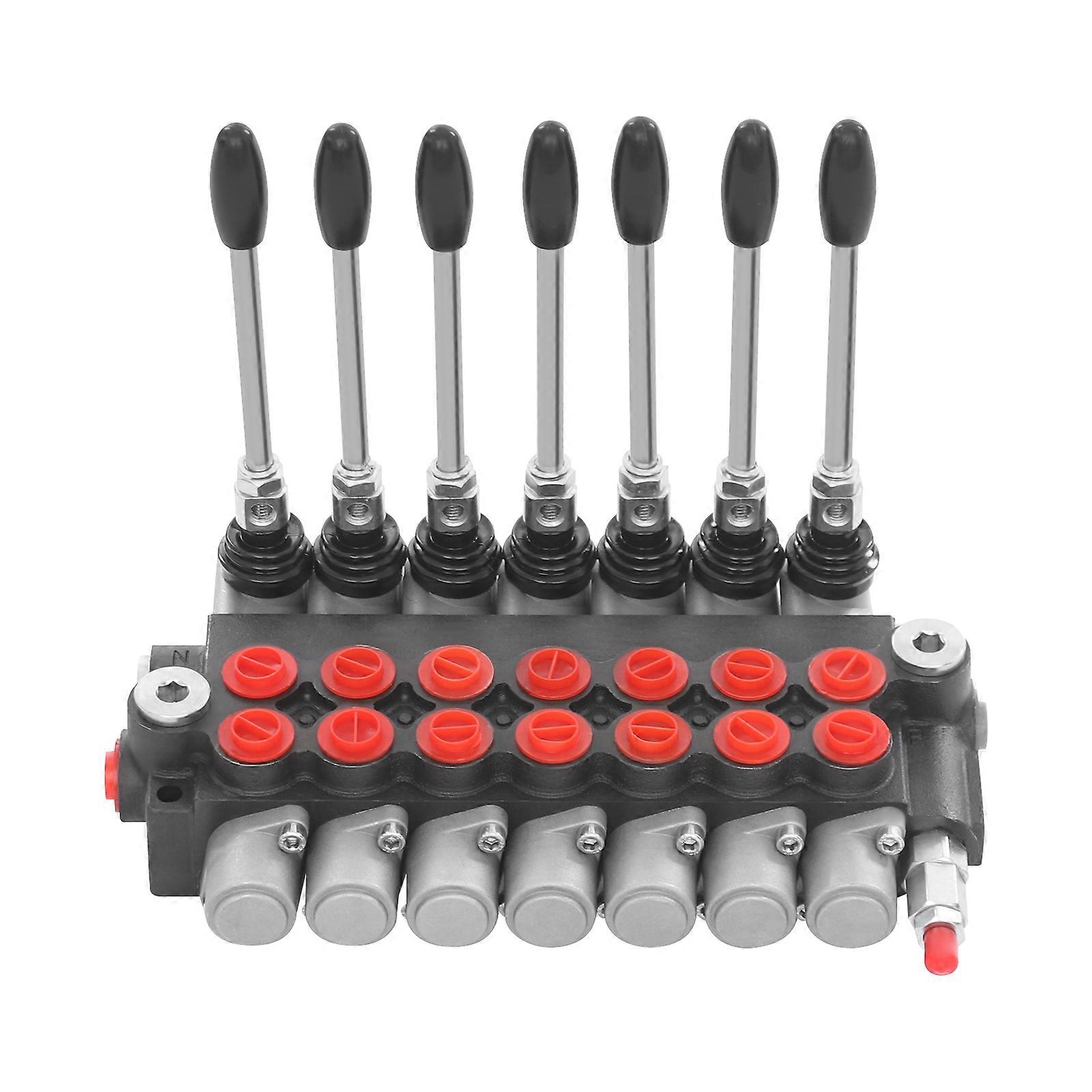 7-Spool P40 Hydraulic Directional Control Valve Hydraulic Flow Control Valve Adjustable