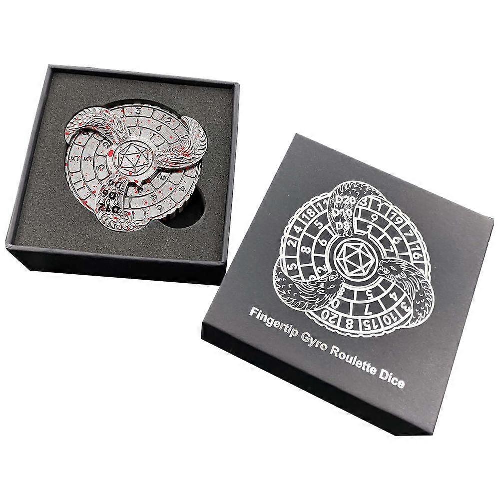 Metal Dice Roulette 7 in 1 Dragon Scale Design Multi-Function Gaming Dice Set D20 D12 D10 D8 D6 D4 Gift for Tabletop RPG