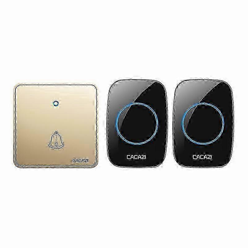 Wireless Digital Remote Control Doorbell with 86 Large Button Pager, Home Doorbell One-To-Two Pager