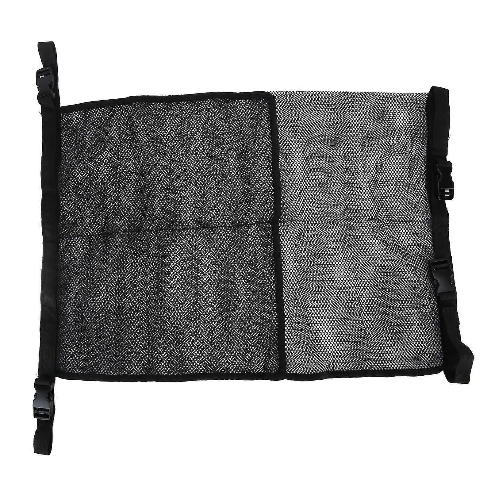 Large Capacity Seat Back Storage Bag with Fixed Buckle Mesh Hanging Bag for Wheelchair