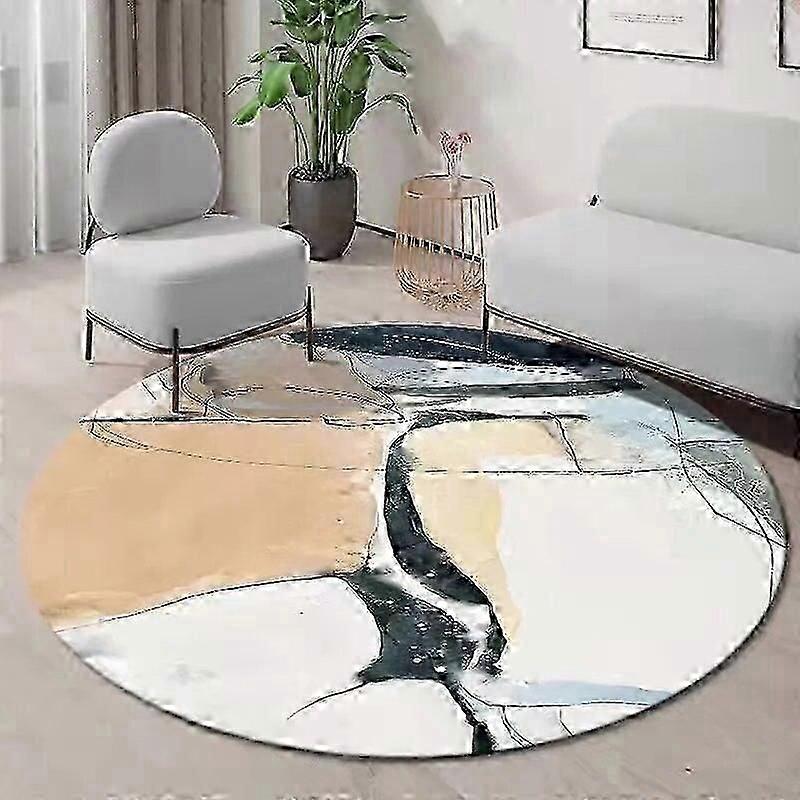 Kevyet ylelliset pyöreät matot ja matot kodin olohuoneen sisustamiseen Teini-ikäisten makuuhuoneen sisustusmatto Sohva-alue Liukumattomat matot