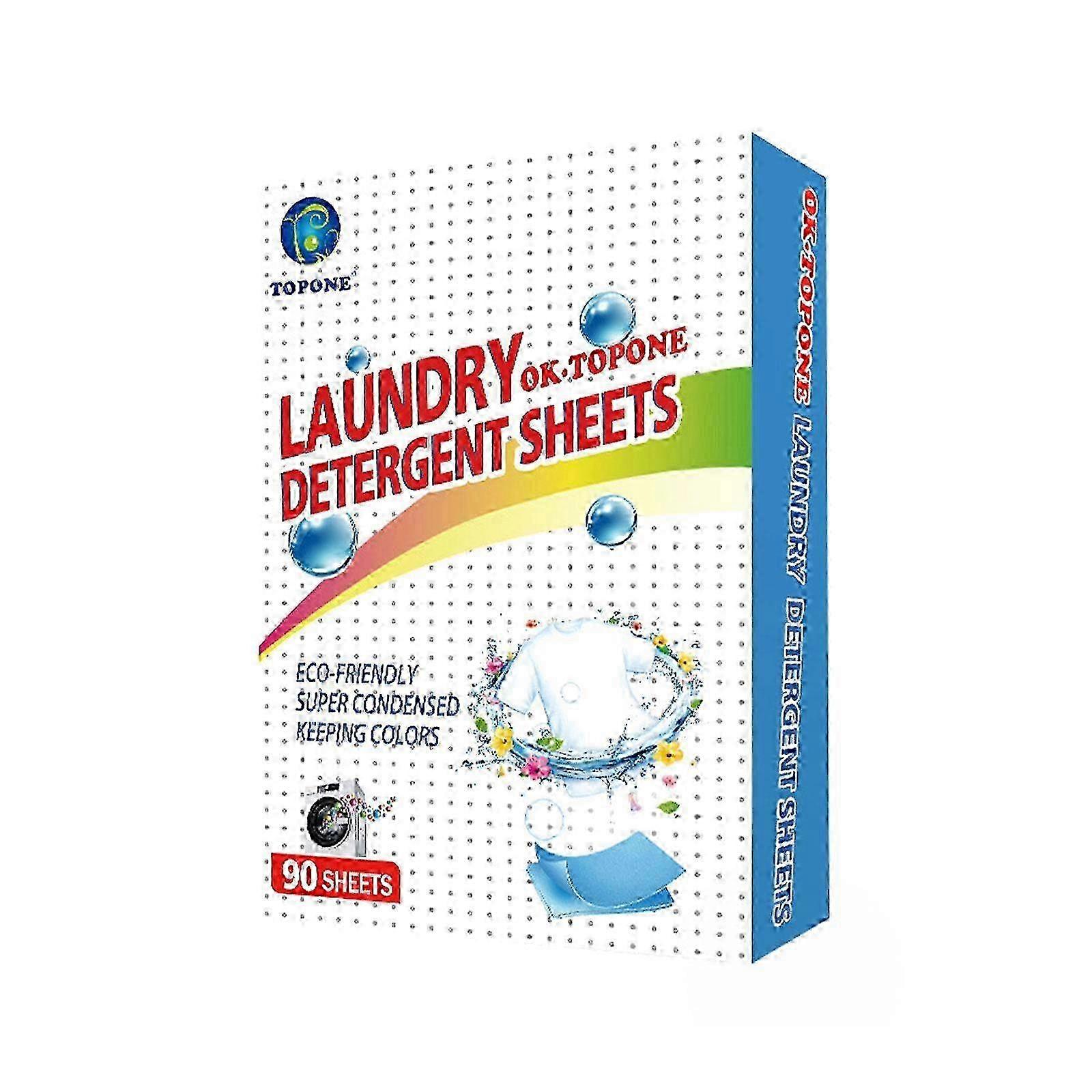 90Pcs Laundry Detergent Sheets Concentrated Detergent Washing Powder Tablets 2025
