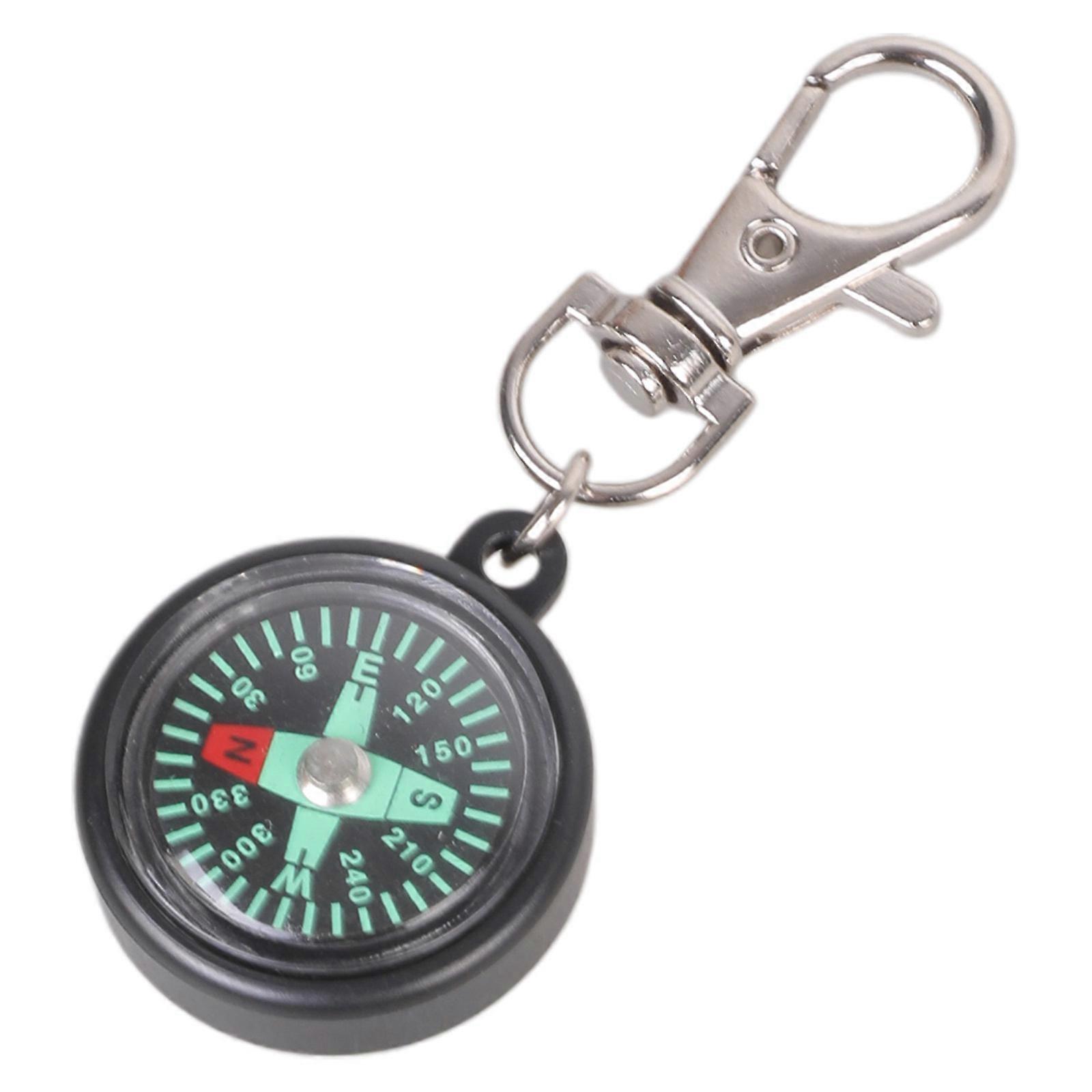 Compass Pendant Backpacking Survival Keychain Compass Portable Hiking Compass Traveling Handheld Compass with Keyring Multicolor
