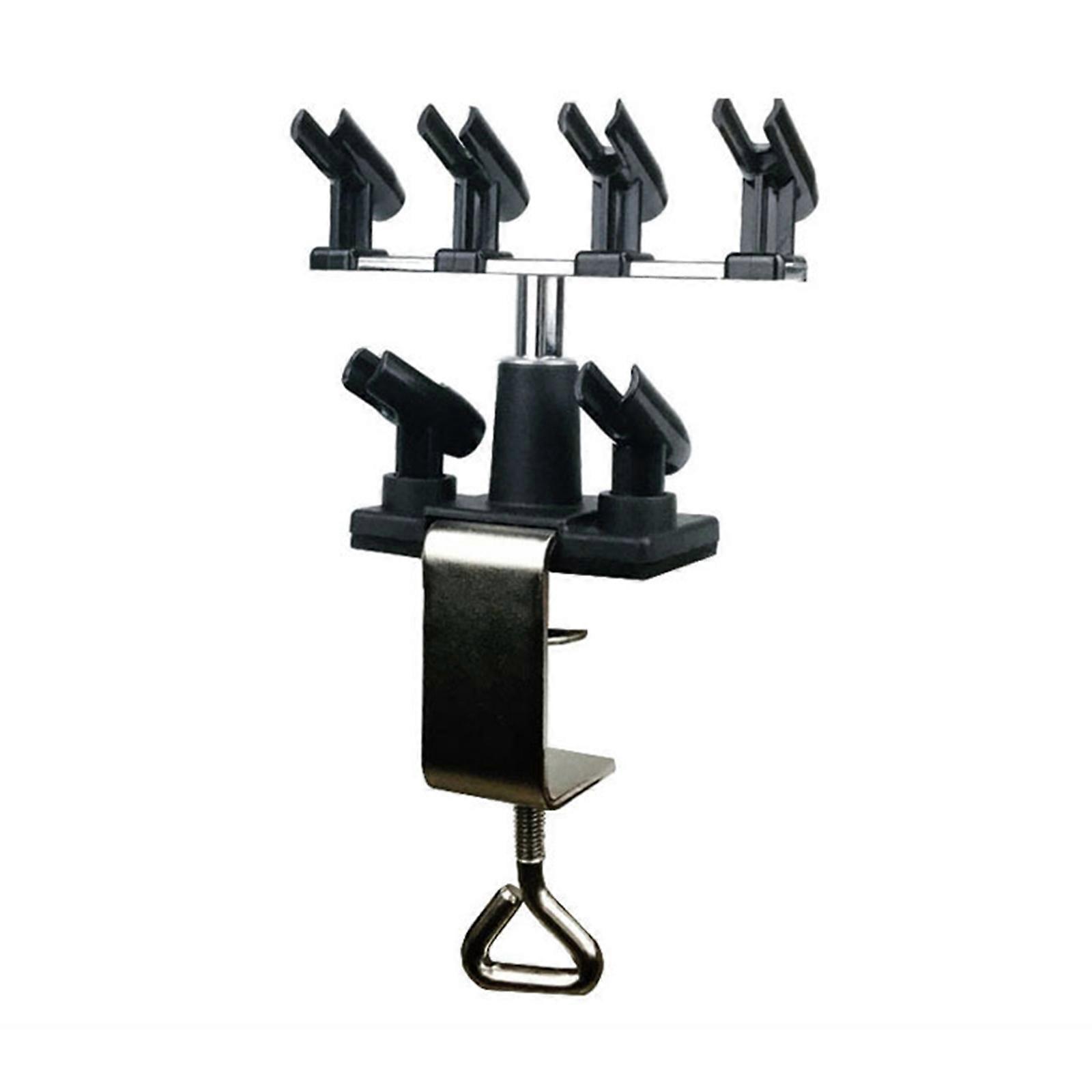 Quick Accesses Airbrush Holder With U Shaped Hook And Adjustable Clamps For Secure Storage Of Sprayer Guns Multicolor