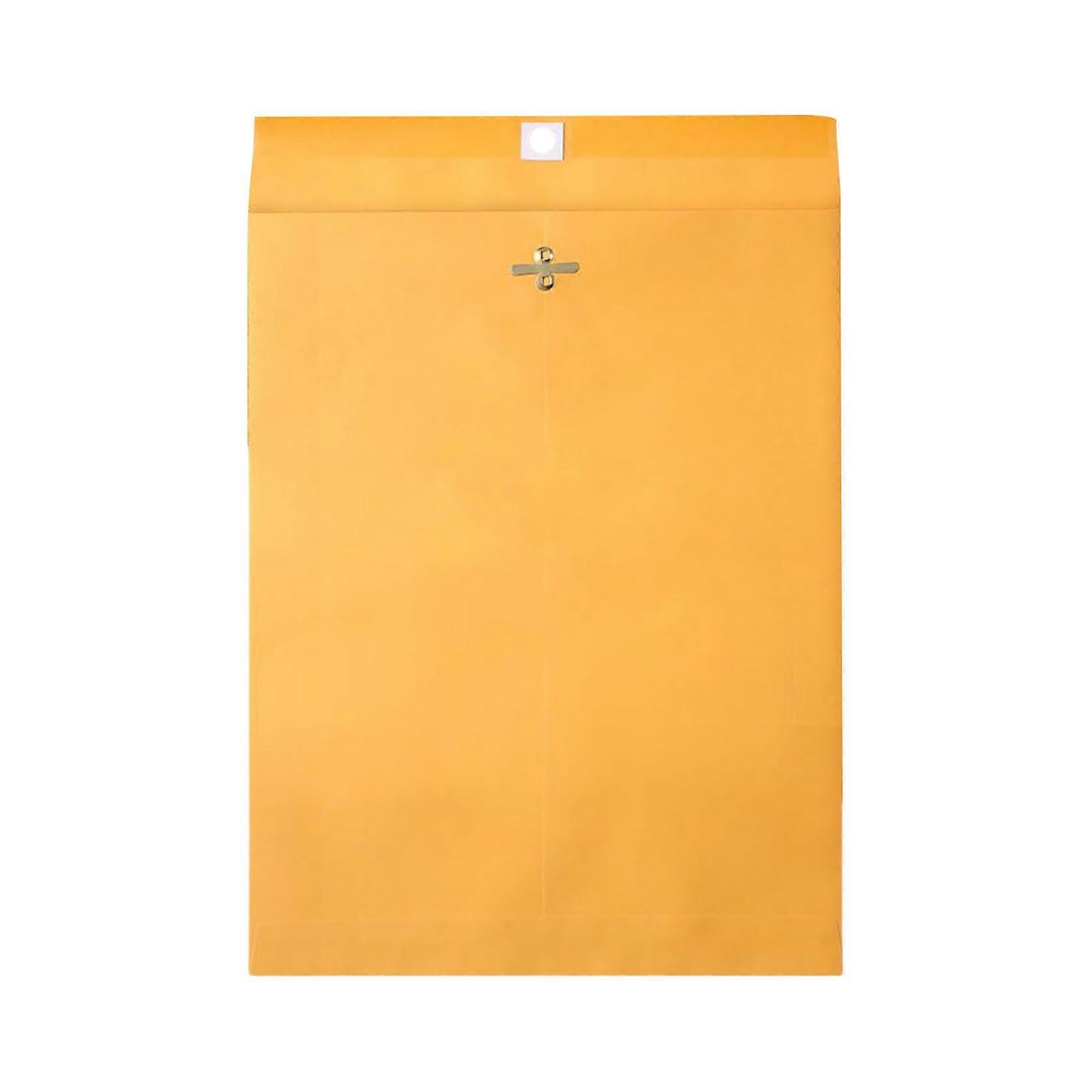 30Pcs Kraft Envelopes Document Envelope with Metal Fastener For Confidential Document File Receipt Picture Storage  9x12