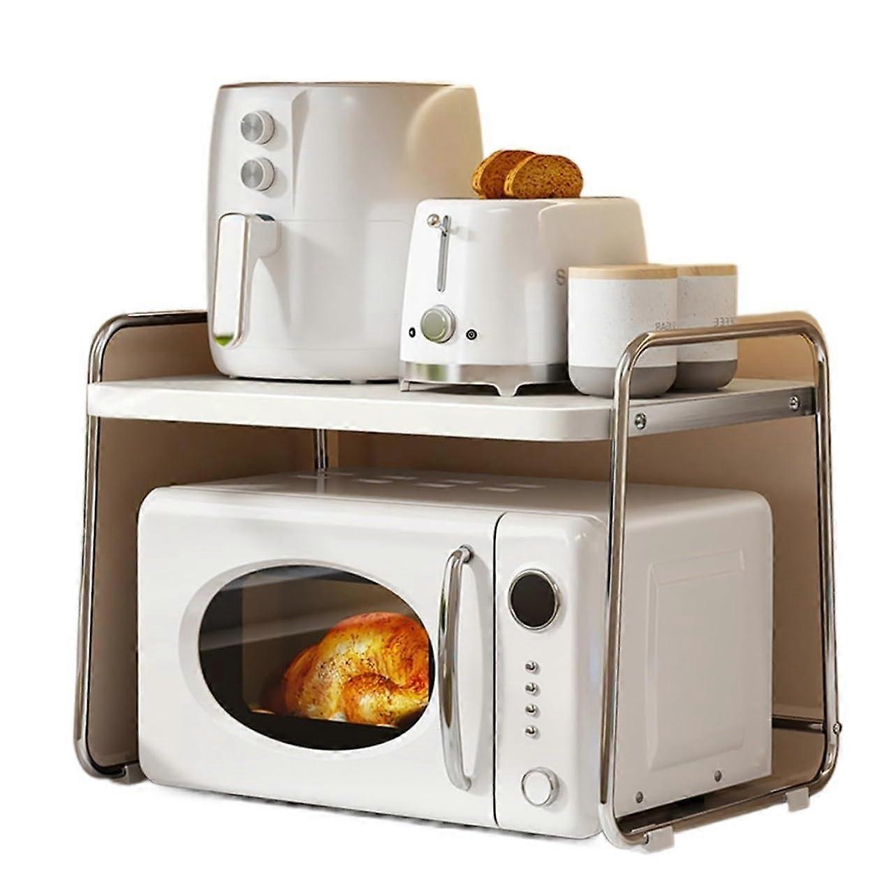 Microwave Shelf Metal Counter Stand Toaster Oven Stand Utility Storage Shelf For Kitchen Counter Organization