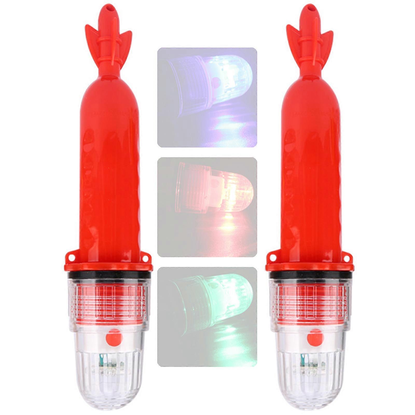 High Efficiency 3V LED Marine Safety Light Fish Attracting Flash Lamp for Boating Safety and Fish Capture Multicolor