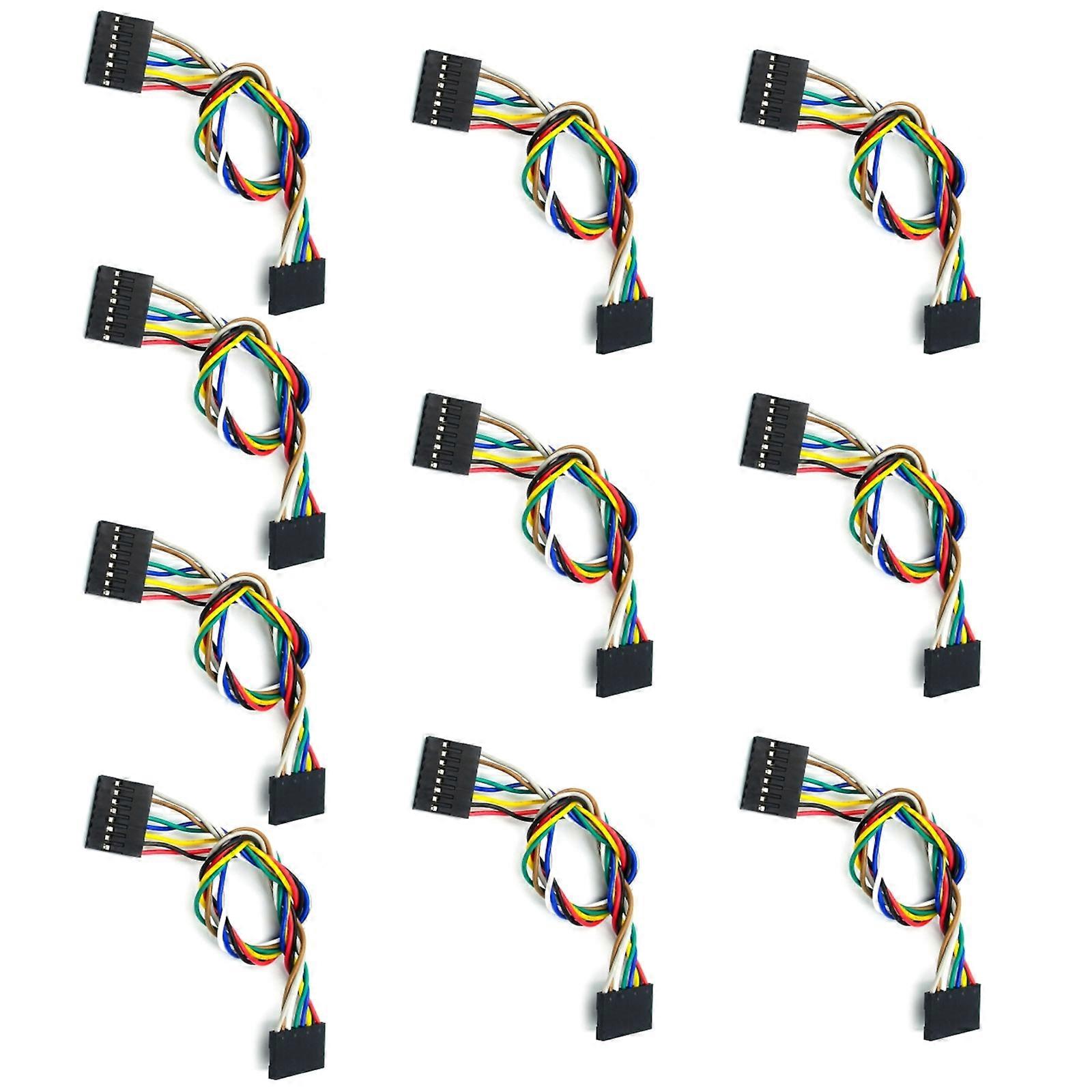 10pcs 2.54mm Connectors 22AWG Wires With Double Head Sockets For Auditory Gear And DIY Electronics Projects Multicolor