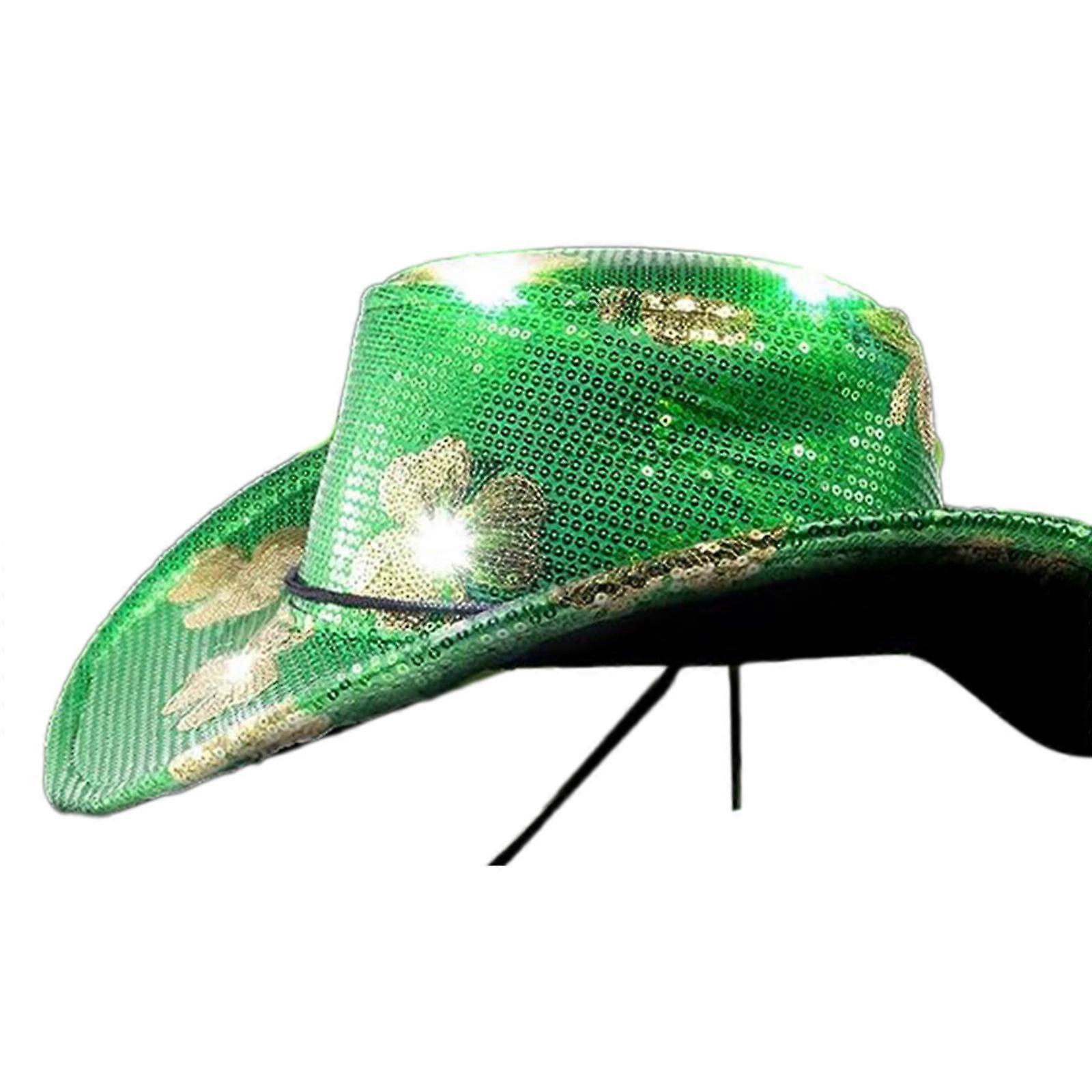 LED irský klobouk ke Dni svatého Patrika Klobouk ke státnímu dni Osobnost Karnevaly Párty Vánoce Unisex Ležérní čepice pro dospělé Zelená