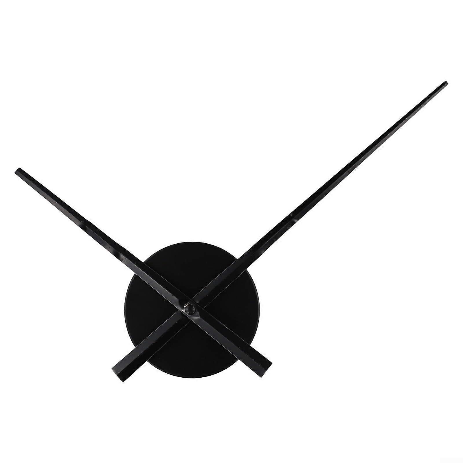 DIY 3D Wall Clock Hands Set with Quartz Clock Mechanism for  and Replacement (Black)