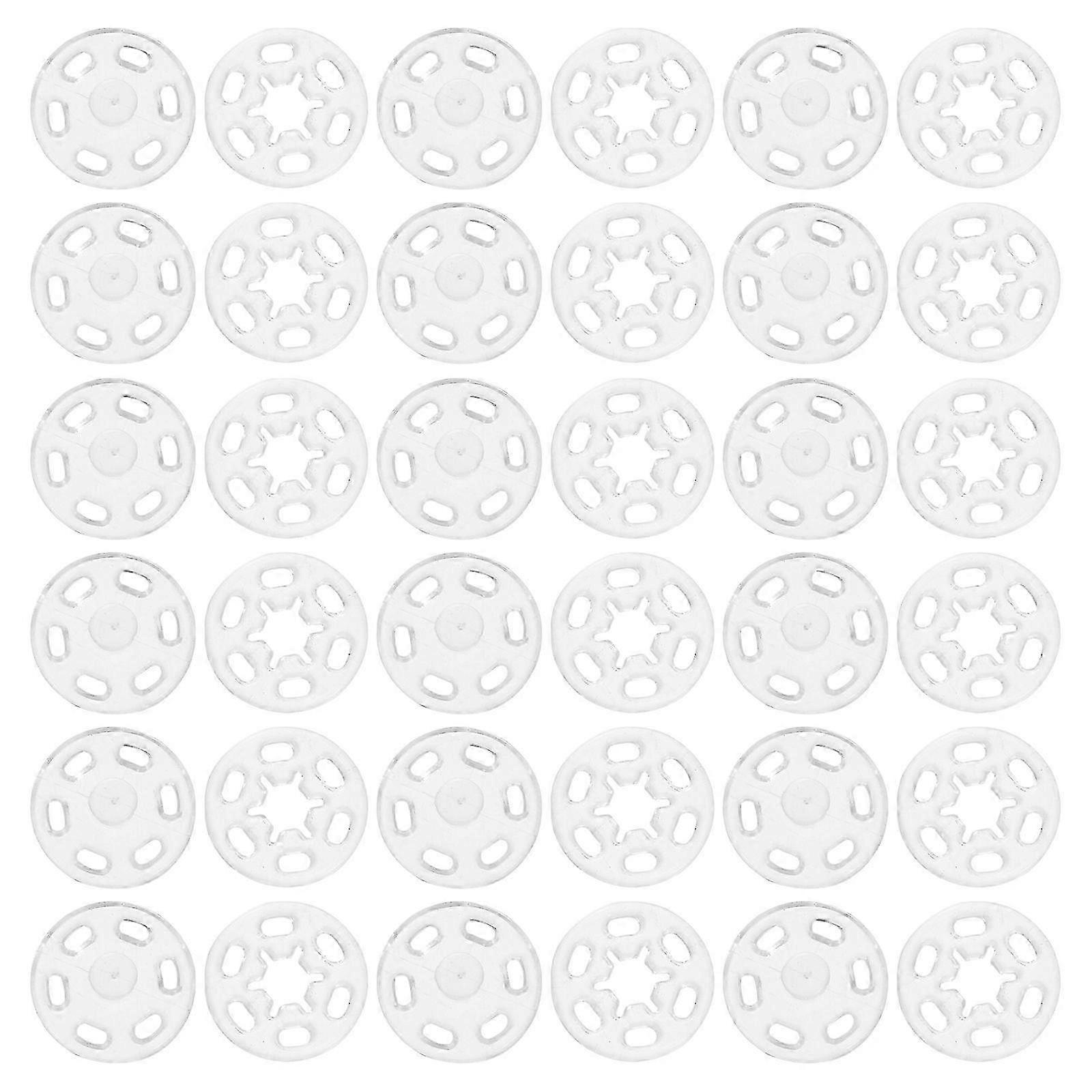 2 Bags Transparent Plastic Concealed Buttons Practical Clothes Snap Buttons