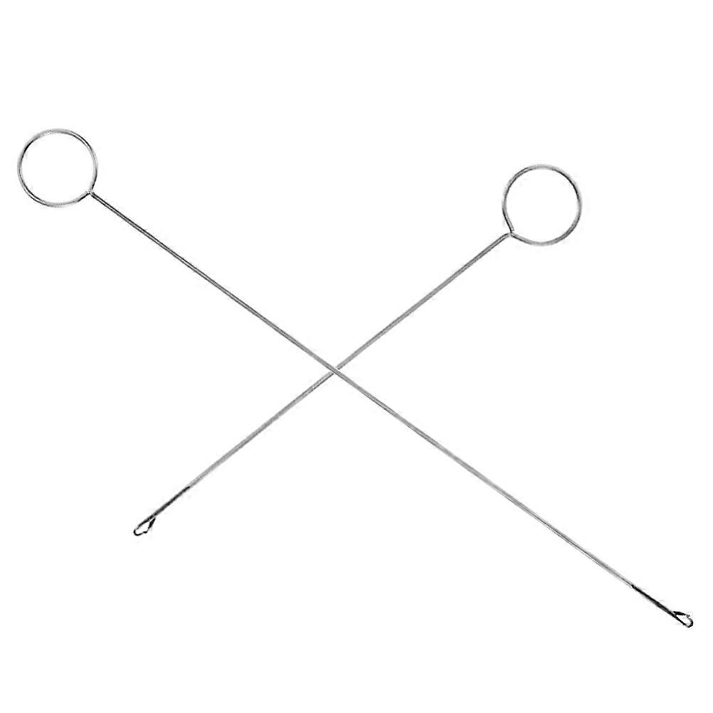 2Pcs Metal Loop Turner Hook Sewing Threading Tool String Threader