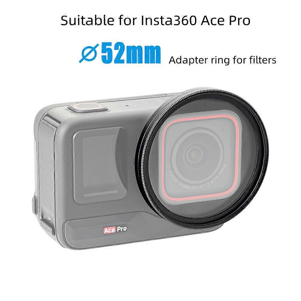 52mm UV Lens Filter for Insta360 Ace Pro, Aluminum Alloy with Cover & Adapter Ring, Compatible with Insta360 Ace Pro